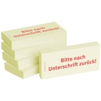 BIZSTIX Haftnotizen Bitte nach Unterschrift zurück 75 x 35 mm 5 x 100 Blatt