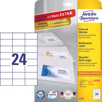 AVERY Zweckform 6173 Universaletiketten 70 x37 mm weiß 600 Stück