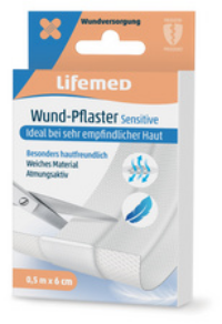 Lifemed Wund-Pflaster Sensitive weiß 500 mm x 60 mm
