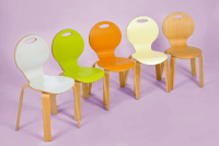 Kinderstuhl PEARL Kindergartenstuhl Holz 35 cm HPL lemon