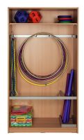 Kindergartensportschrank mit 1 Einlegeboden Höhe 180 cm