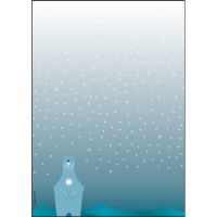 SIGEL Weihnachtspapier DP259 Polar bear with candle 90g DIN A4 25 Blatt 