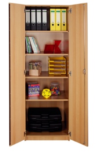 Boxenschrank 4 Einlegeböden 70 x 190 x 50 cm buche