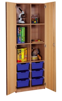 Boxenschrank 6 Einlegeböden 6 Boxen 70 x 190 x 50 cm buche