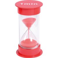 Sanduhr 1 Minute rot Kunststoff, Glas