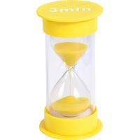 Sanduhr 3 Minuten gelb Kunststoff, Glas