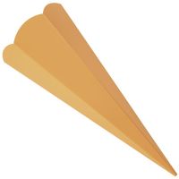 folia Schultüten-Zuschnitt 6-eckig 680 mm orange 5 St./Pack