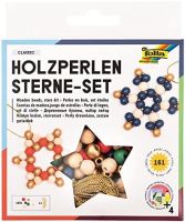 folia Holzperlen Sterne-Set CLASSIC 161-teilig