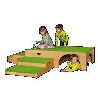 Spielpodestlandschaft Set 21 mit Teppichbelag