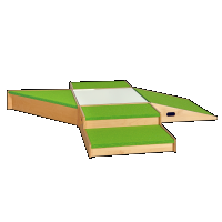 Spielpodestlandschaft Set 19 mit Teppichbelag