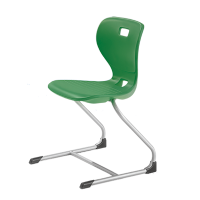 Ergostar Freischwinger Schulstuhl Sitzschalenfarbe Grün Sitzhöhe 31 cm