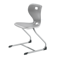 Ergostar Freischwinger Schulstuhl Sitzschalenfarbe Hellgrau Sitzhöhe 31 cm