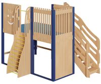 Große Spielburg SBG2401 mit Treppe und Sprossenwand