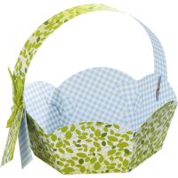 folia Geschenkkörbchen aus Motivkarton Durchmesser 115 mm