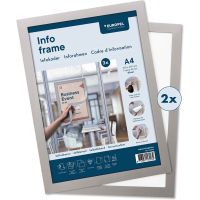 EUROPEL selbstklebender Magnetrahmen INFO FRAME DIN A4 2 Stück silber