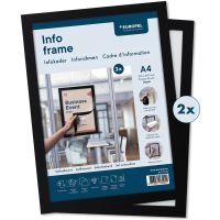EUROPEL selbstklebender Magnetrahmen INFO FRAME DIN A4 2 Stück schwarz