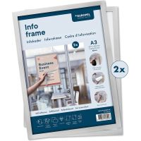 EUROPEL selbstklebender Magnetrahmen INFO FRAME DIN A3 2 Stück silber