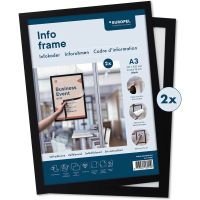 EUROPEL selbstklebender Magnetrahmen INFO FRAME DIN A3 2 Stück schwarz