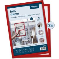 EUROPEL selbstklebender Magnetrahmen INFO FRAME DIN A3 2 Stück rot