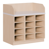 Wickelkommode dreireihig 3 Regale mit jeweils 3 Einlegeböden 71cm tief
