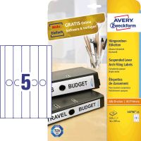 AVERY Zweckform Rückenschilder für Hängeordner L4756-25 schmal/lang weiß 125 Stück