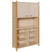 Kindergarten Stollenschrank mit 2 Türen und Regal Breite 106cm Höhe 180cm Tiefe 40cm