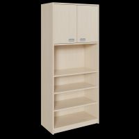 Kindergarten Korpus-Schrank oben 2 Türen unten Regal mit 3 Einlegeböden 102 x 180 x 40 cm (BxHxT)