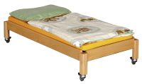 Fahrbare Stapelliege mit Matratze 146x28x66 cm