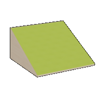Aufgang Rampe mit Linoleum-Deckplatte Breite 70cm Höhe 13cm Tiefe 70cm