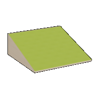Aufgang Rampe mit Linoleum-Deckplatte Breite 70cm Höhe 24cm Tiefe 70cm