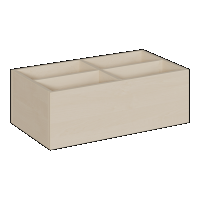 Bücher- und Baupodestkiste Breite 70cm Höhe 24cm Tiefe 40cm
