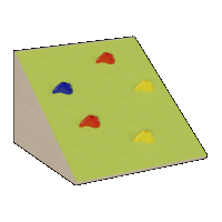 Aufgang Felsen Linoleum-Deckplatte Breite 70cm Höhe 46cm Tiefe 70cm mit 5 Klettergriffen