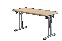Klapptisch 1400x700x735mm buche chrom
