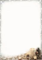 SIGEL Weihnachts-Motivpapier DP450 DIN A4 Beige Christmas Candle 25 Blatt