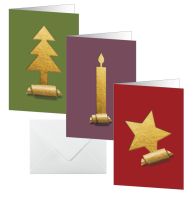 sigel Weihnachts Postkarten Set  DS081 Cut-out style DIN A6 10 Stück 