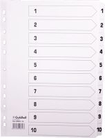 EXACOMPTA Kartonregister Zahlenregister DIN A4 1-10 weiß
