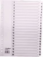 EXACOMPTA Kartonregister Zahlenregister DIN A4 1-20 weiß