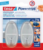 tesa Powerstrips System-Haken/58050-00012-00, chrom, Inh. 2