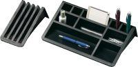 helit Schreibtisch-Organizer Butler/H6253795, schwarz, B407xH72xT198mm