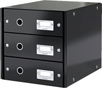 LEITZ Schubladenset Click & Store,3 Schubladen/6048-00-95, schwarz, 251x81x330mm