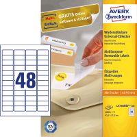 AVERY Zweckform Etikett wiederablösbar L4736REV-100 weiß 4800 Stück