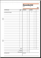 sigel Kassenbericht/Bestandsrechnung/KA518, weiß, A5 hoch, Inh. 50 Blatt