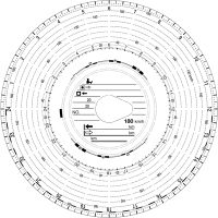 RNK Tachoscheiben, Haug-Nr. 180 100/3103, 180 km/h, Ø12cm, Inh.100Stück
