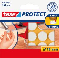 tesa Filzgleiter Protect/ 57892-00000-00, Ø 18 mm, weiß, rund Inh. 16