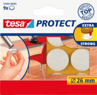tesa Filzgleiter Protect 57894 Ø 26 mm weiß rund 9 Stück