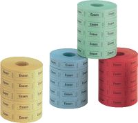 herlitz Essenmarken 791798 blau rot gelb grün  Essen Inh. 5x1.000 blau, rot, gelb oder grün Farbwunsch nicht möglich