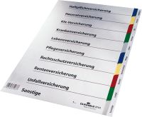 DURABLE Ringbuchregister/6741-27, farbiger Ablauf, 10-teilig, 10-teilig