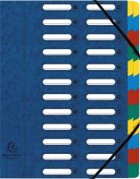 EXCACOMPTA Ordnungsmappe Harmonika/55072E, blau, 7-teilig, für A4