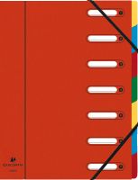 EXCACOMPTA Ordnungsmappe Harmonika/55075E, rot, 7-teilig, für A4