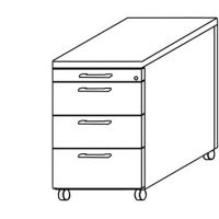 Geramöbel Rollcontainer Flex S-530151-BB 438x565x600mm buche